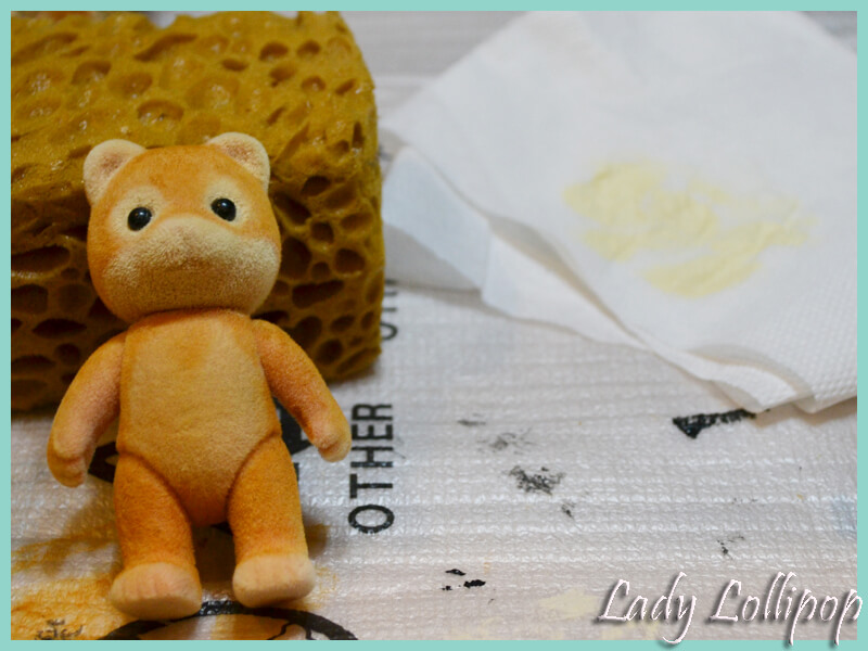 Grouting added to Sylvanian Families scale cobblestone diorama