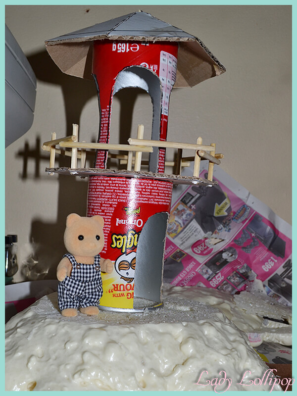 Sylvanian Families DIY Lighthouse with Easy Buy Bear for scale