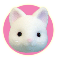 Sylvanian Families Japanese Whiite Cat Family