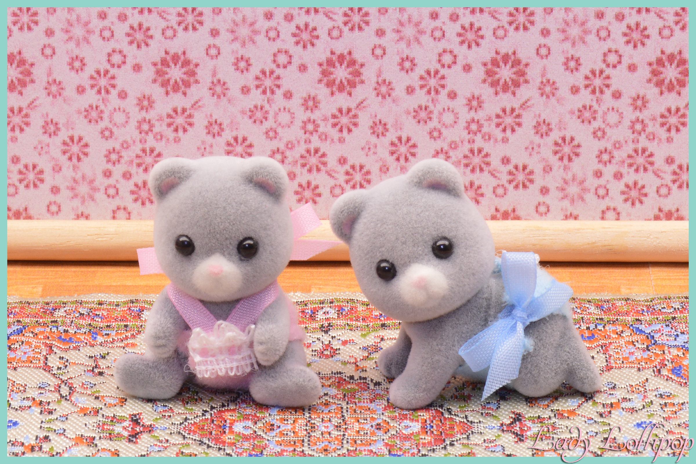Sylvanian Families European Bearbury Bear Twins