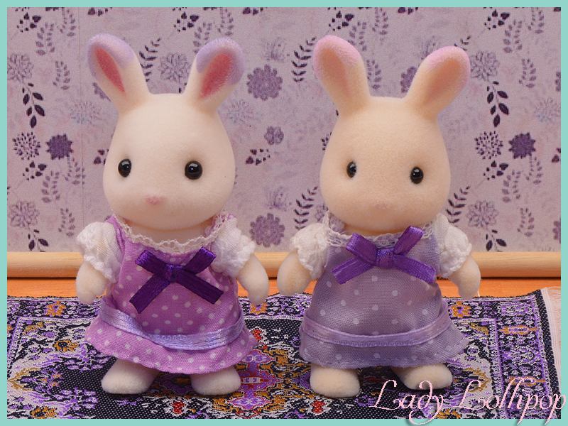 Sylvanian Families Lavender Rabbit colour comparison