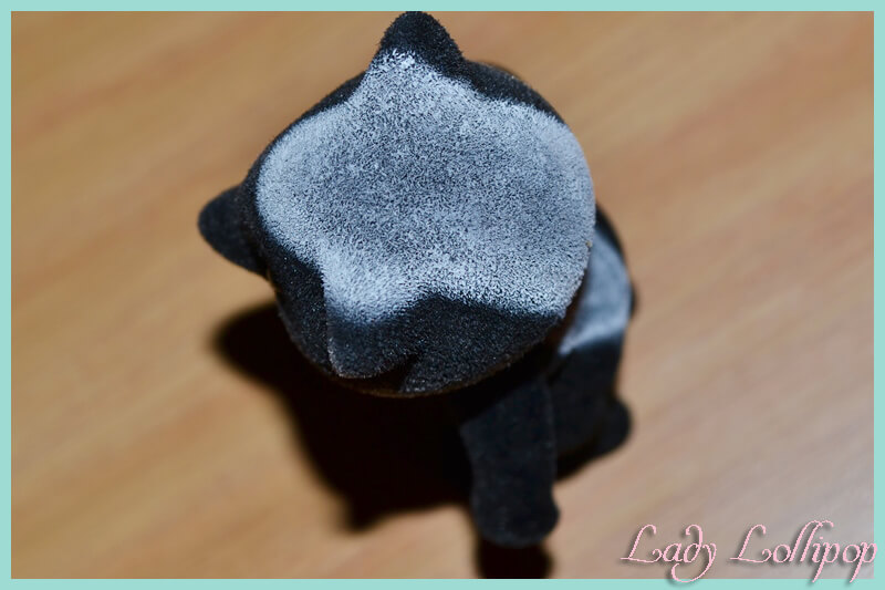 Top view of paintwork on custom sylvanian families ratel figure