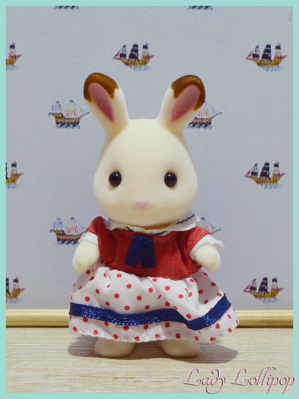 Sylvanian Families Chocolate Rabbit sister Freya from the Seaside Friends set