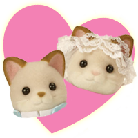 Sylvanian Families Dante Cat Wedding Pair