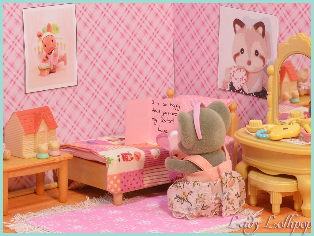Sylvanian Families Germaine Billabong koala in her room