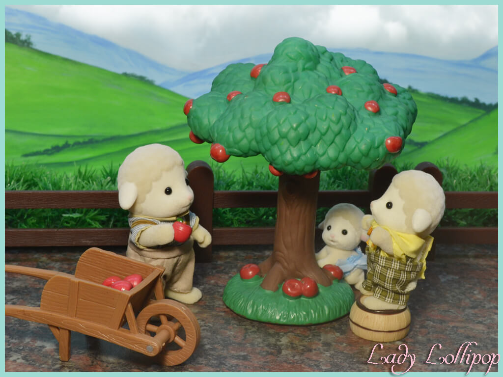 Sylvanian Families Sheep under South African apple tree