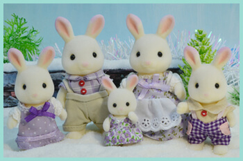 A Collection of Sylvanian Families and Calico Critters Figures